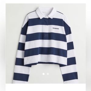 H&M crop shirt top - medium size. Oversized fit.